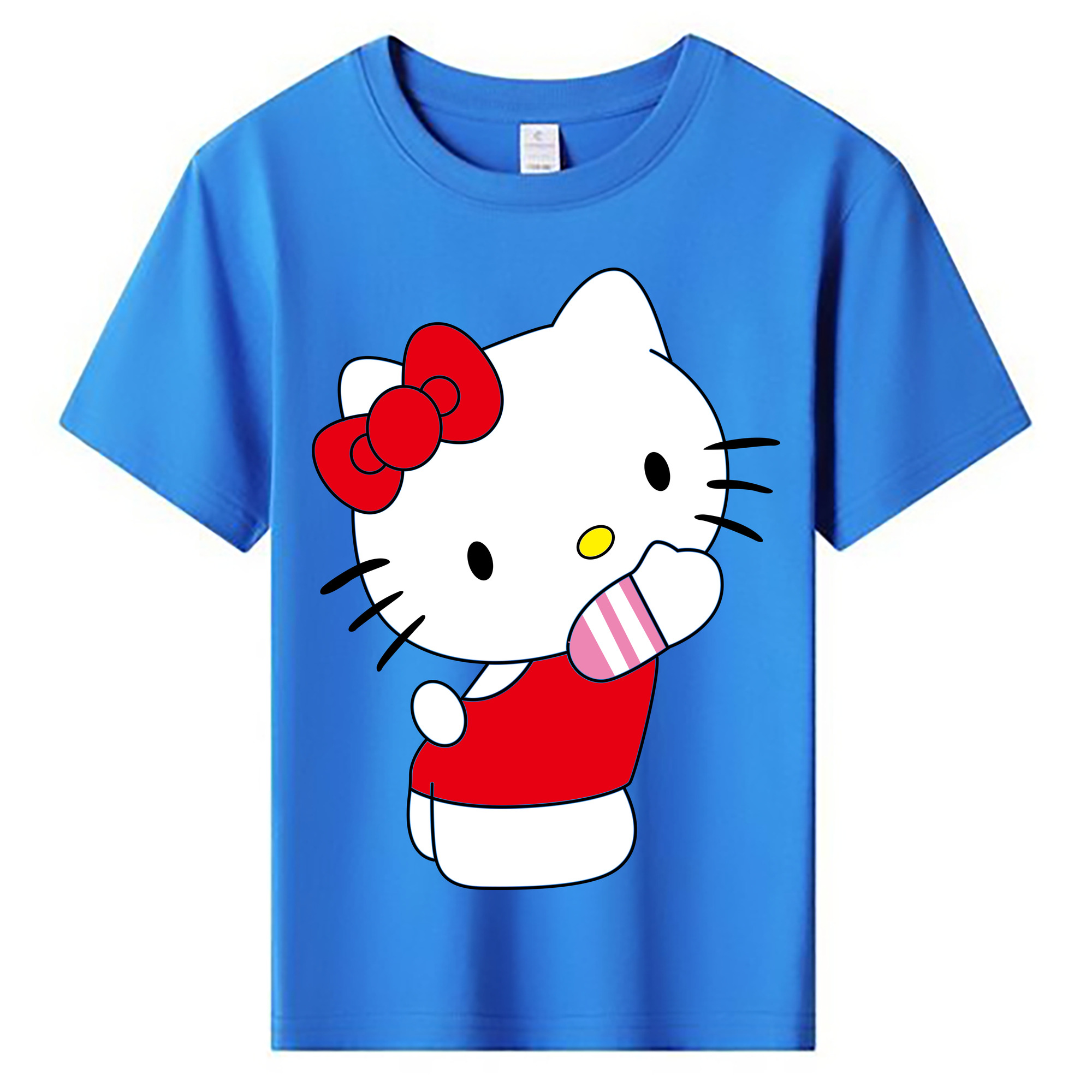 （画像用） Hello Kitty ハローキティ 綿100％キッズTシャツ（フロントプリント）